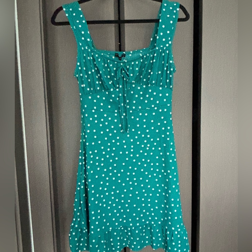 Teal Polka Dot Dress new with tag